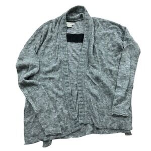 Label +‎ Thread Gray Open Front Cardigan Sweater Baby Alpaca and Wool Blend XS